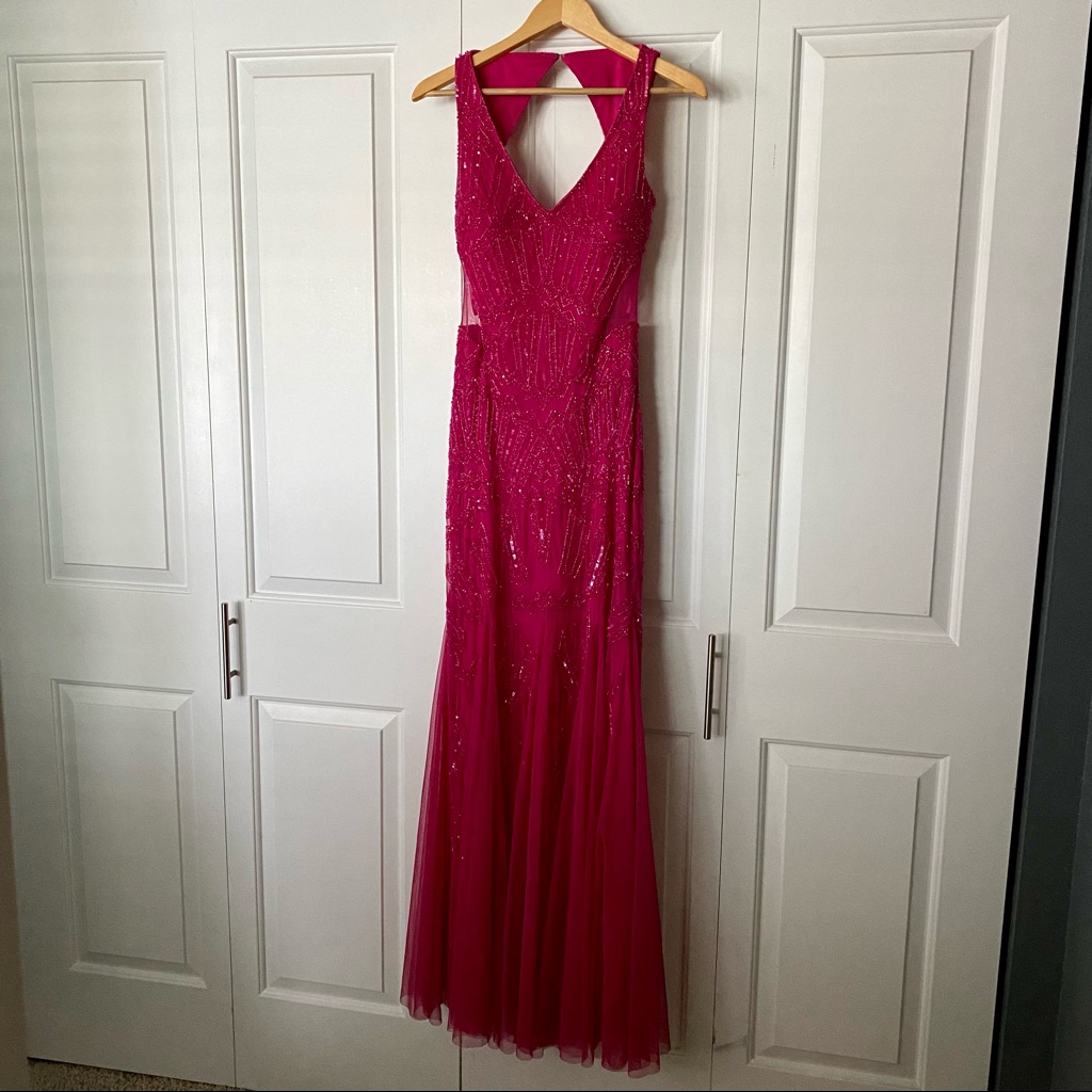 Nwot Adrianna Papell Beaded Gown